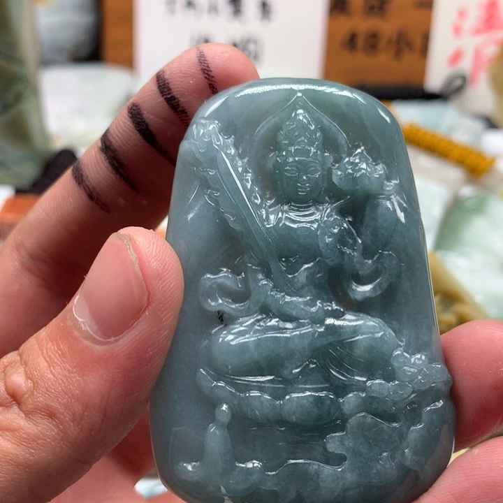 翡翠未镶嵌颈饰保真天然a货翡翠