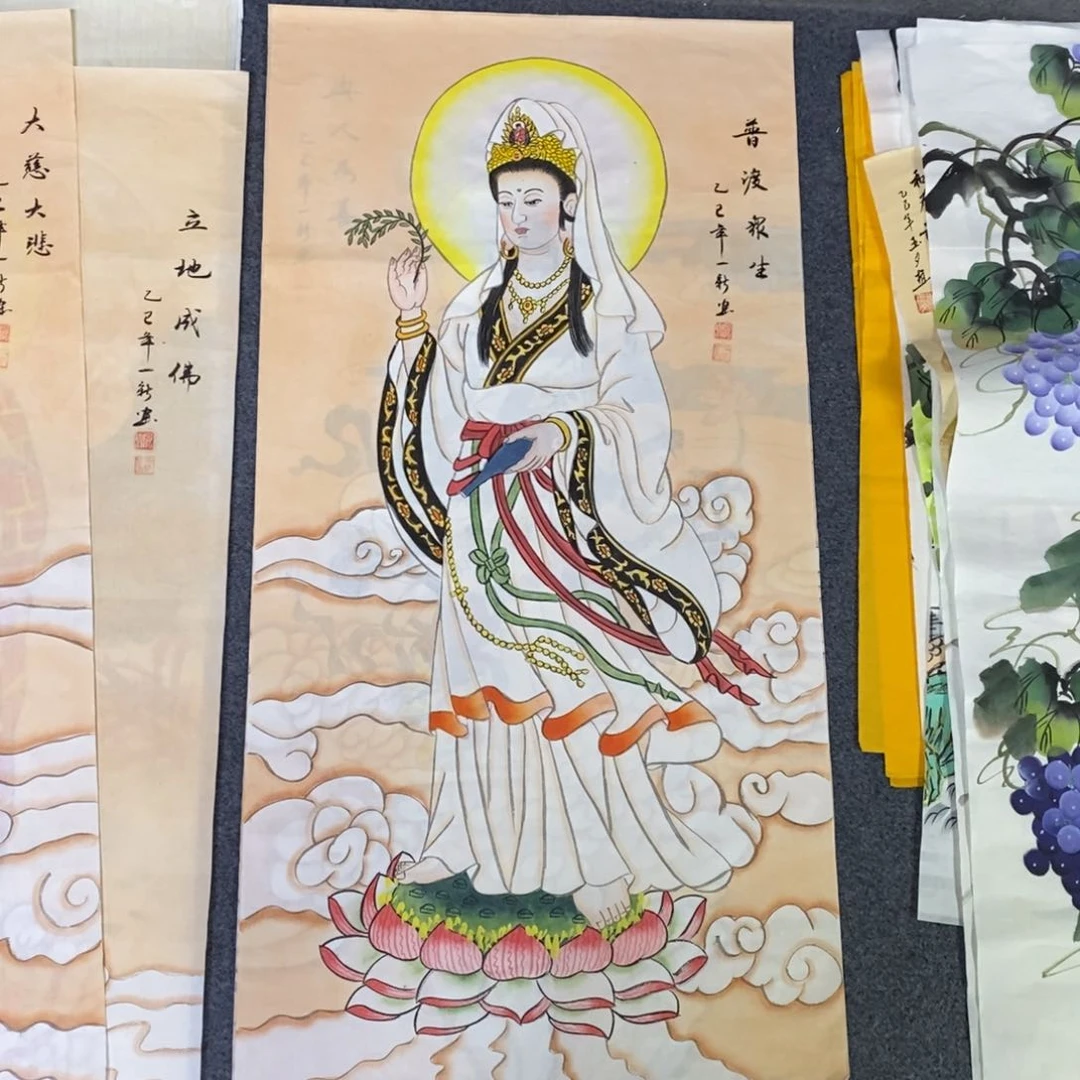 国画尺寸100✖️50三尺手绘工笔画