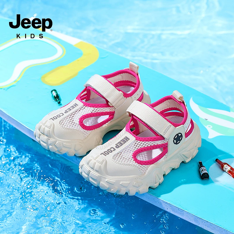 Jeep吉普儿童凉鞋5-16岁女童包头运动凉鞋2025夏季新款涉水溯溪鞋