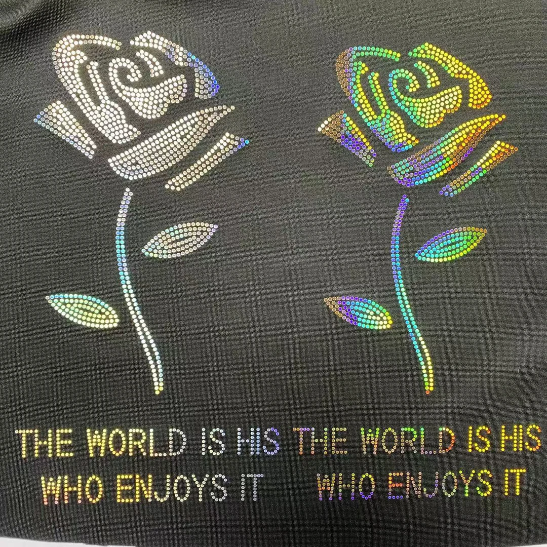 不包邮，玫瑰花镭射片烫画