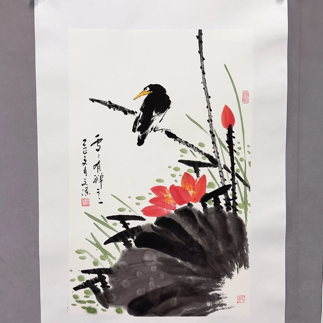 国画亲笔手绘放心去藏