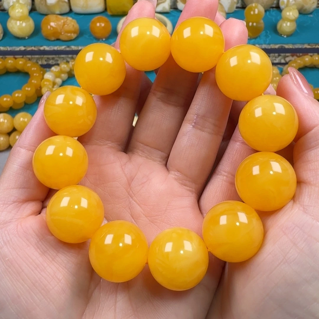 琥珀未镶嵌手链同料