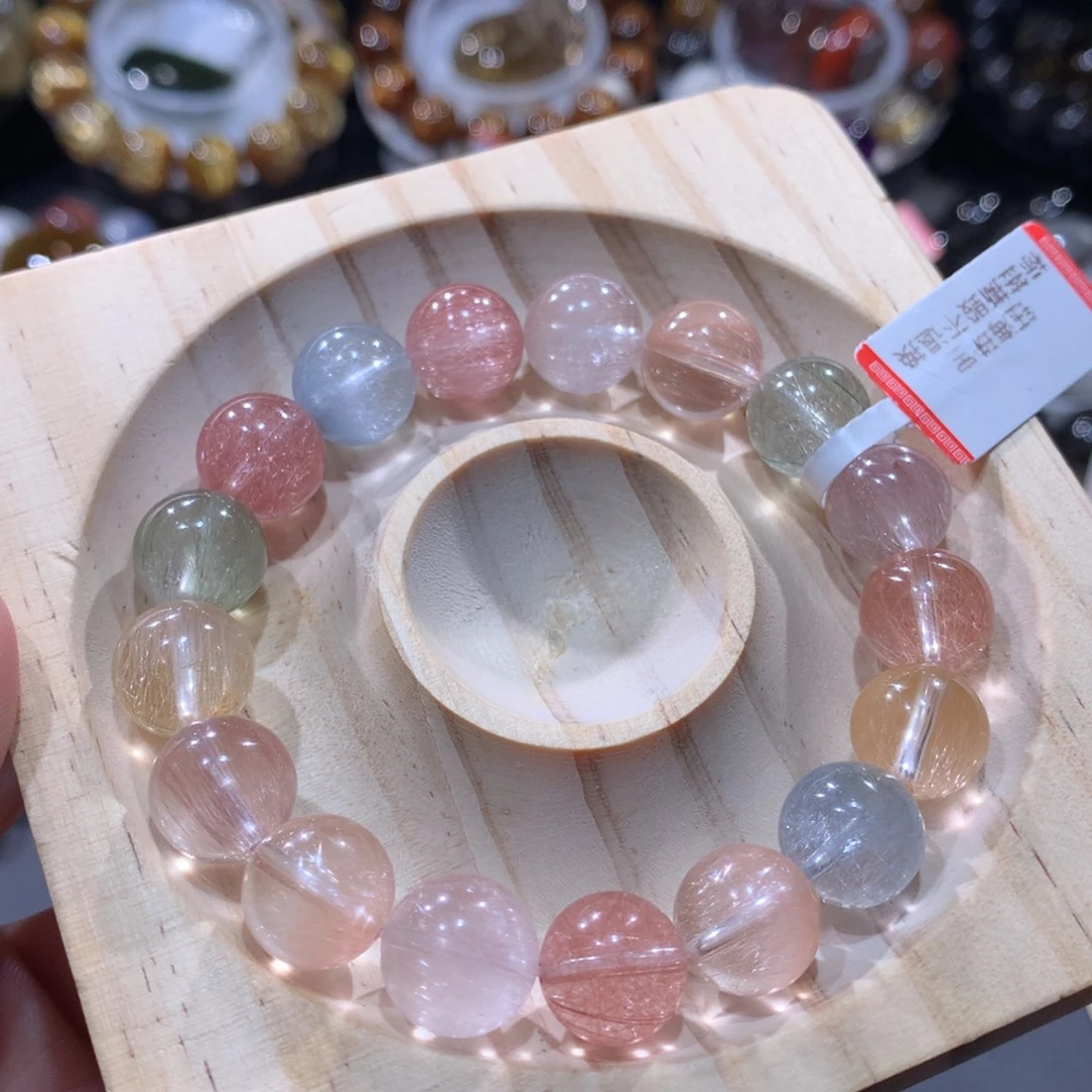 水晶手链未镶嵌彩兔毛11mm