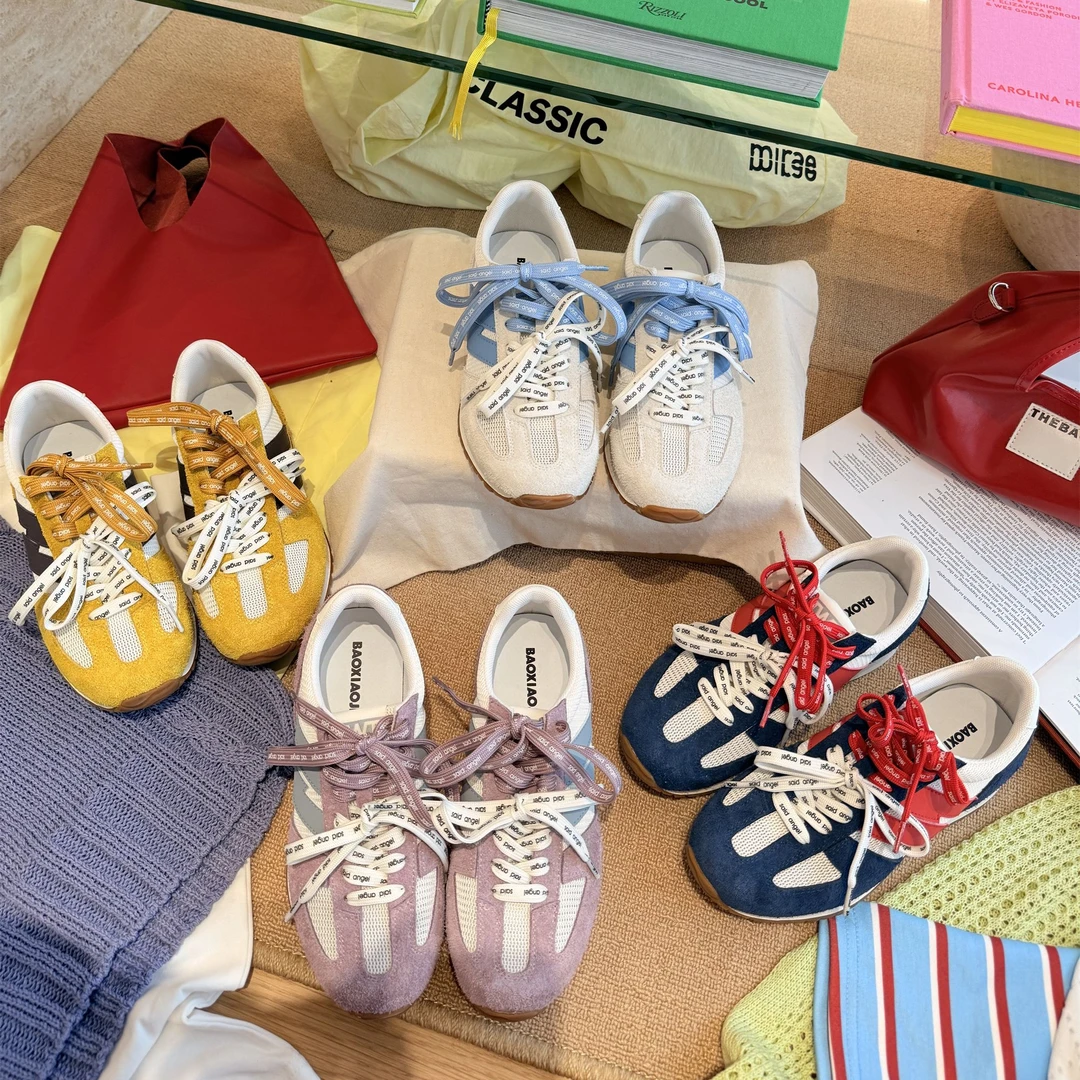 BAO/宝小姐百搭潮流休闲鞋2025春季新款软底拼色德训鞋7800-1610