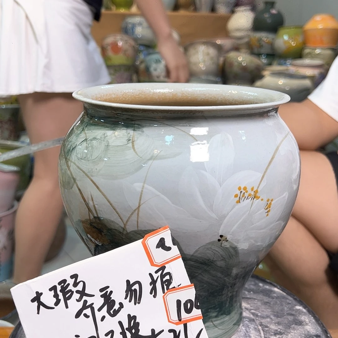 景德镇陶瓷花盆微瑕369