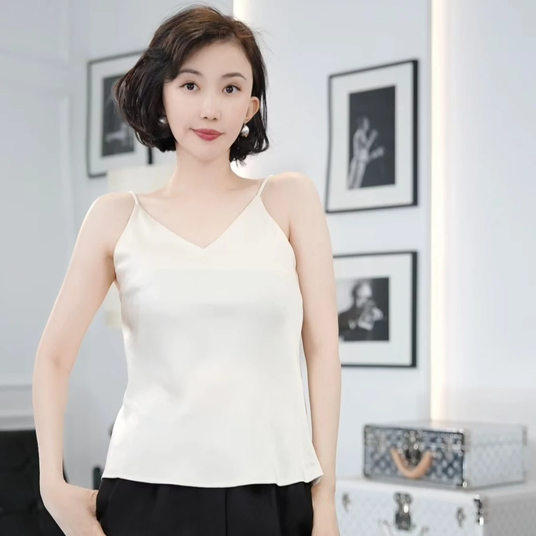 Betty Bairn【半庭月】必入款醋酸提花小吊带背心24B-BW7371