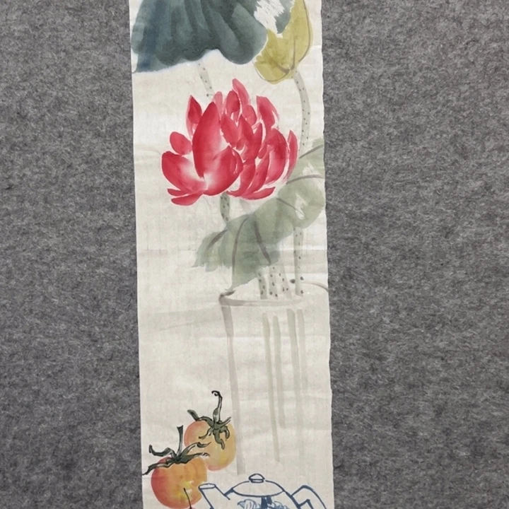 竖款大鱼书画艺术作品
