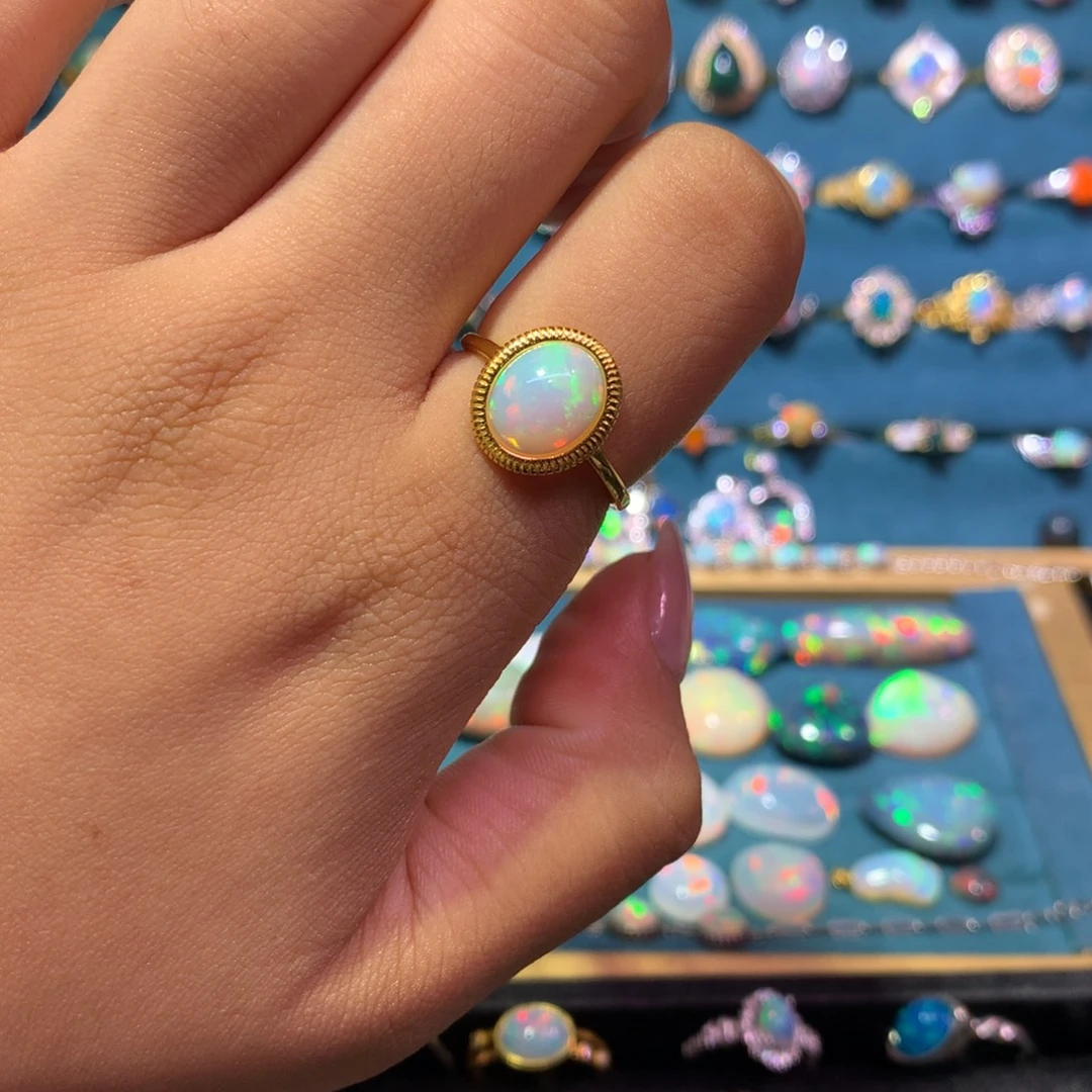 欧泊银S925镶嵌戒指款