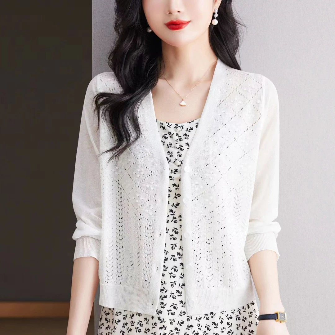 2025夏季新款天丝亚麻防晒开衫薄外搭时尚百搭长袖空调衫防晒衫女