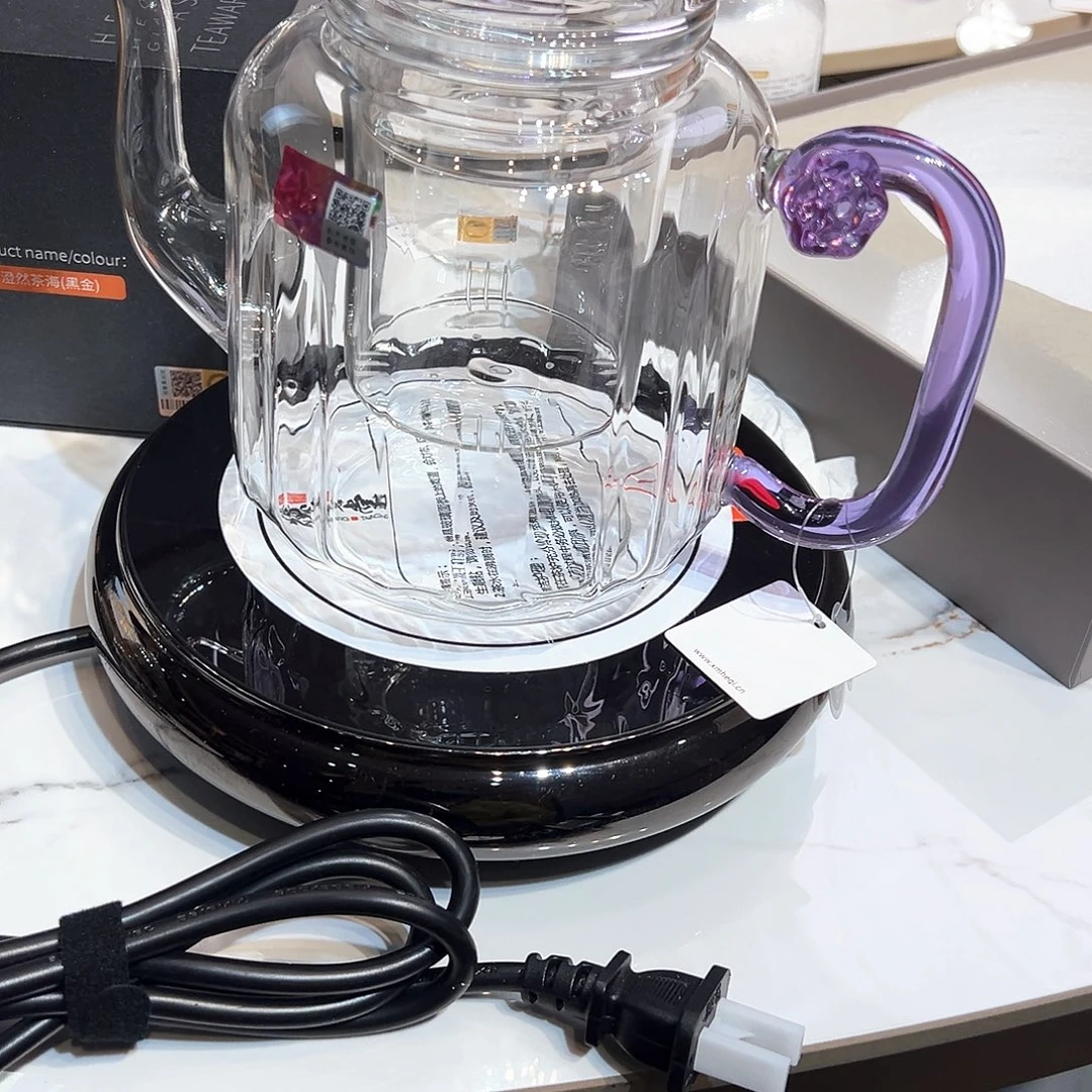 月***培禾器莲君紫色煮茶壶加德茗堂电陶炉