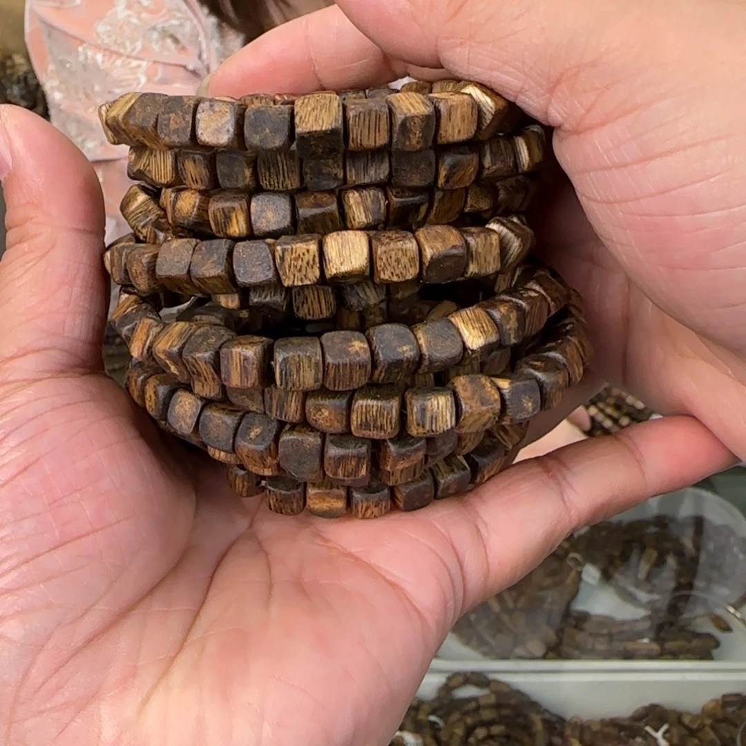 沉香手串多样性发2条紫棋方珠高货08