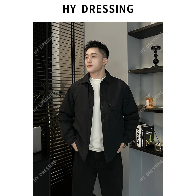 【HY穿搭】秋冬季新款轻薄羽绒服翻领纯色休闲时尚户外宽松外套1159