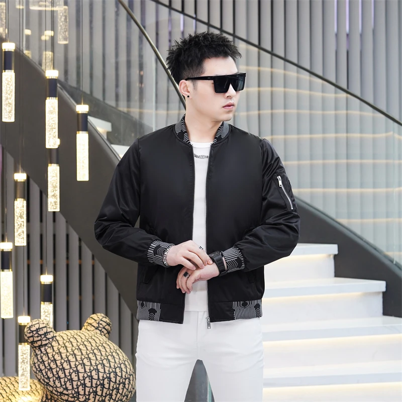 CATIA SELI潮流百搭轻奢立领夹克男士2025年秋冬新款商务休闲上衣