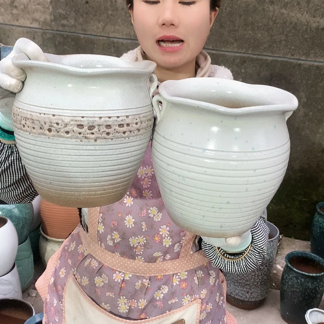 紫砂花盆正品口19高19