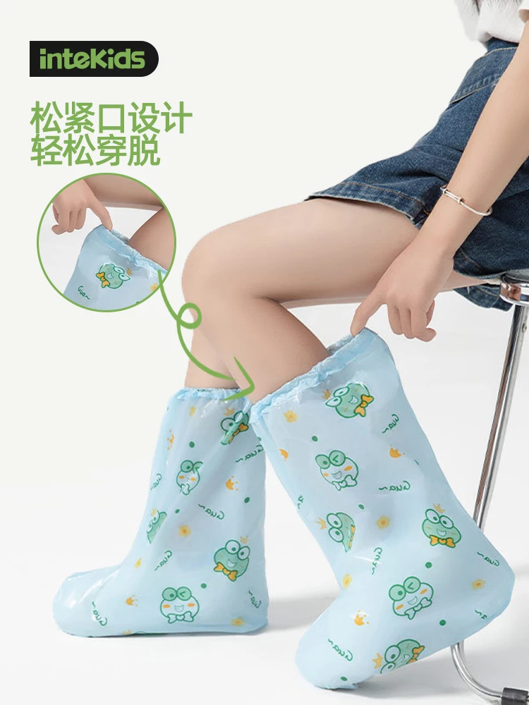 【加厚款】一次性防雨鞋套成人儿童高筒耐磨户外下雨天防水防滑脚套