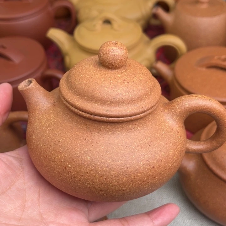 护***0茶壶紫砂原矿黄降坡20目容天精工半手200cc