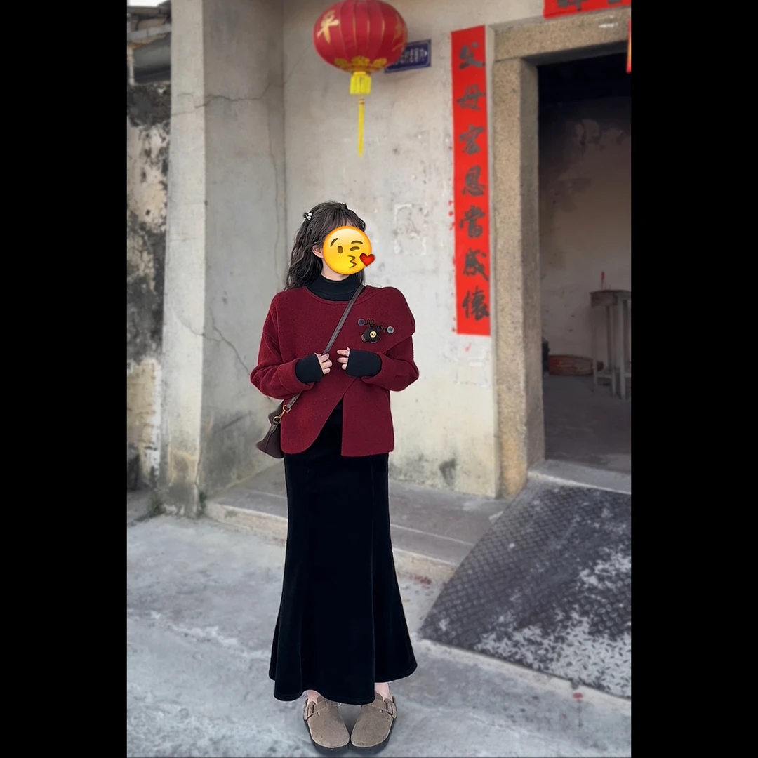 拾一·柔珠小姐 不规则加厚新年毛衣