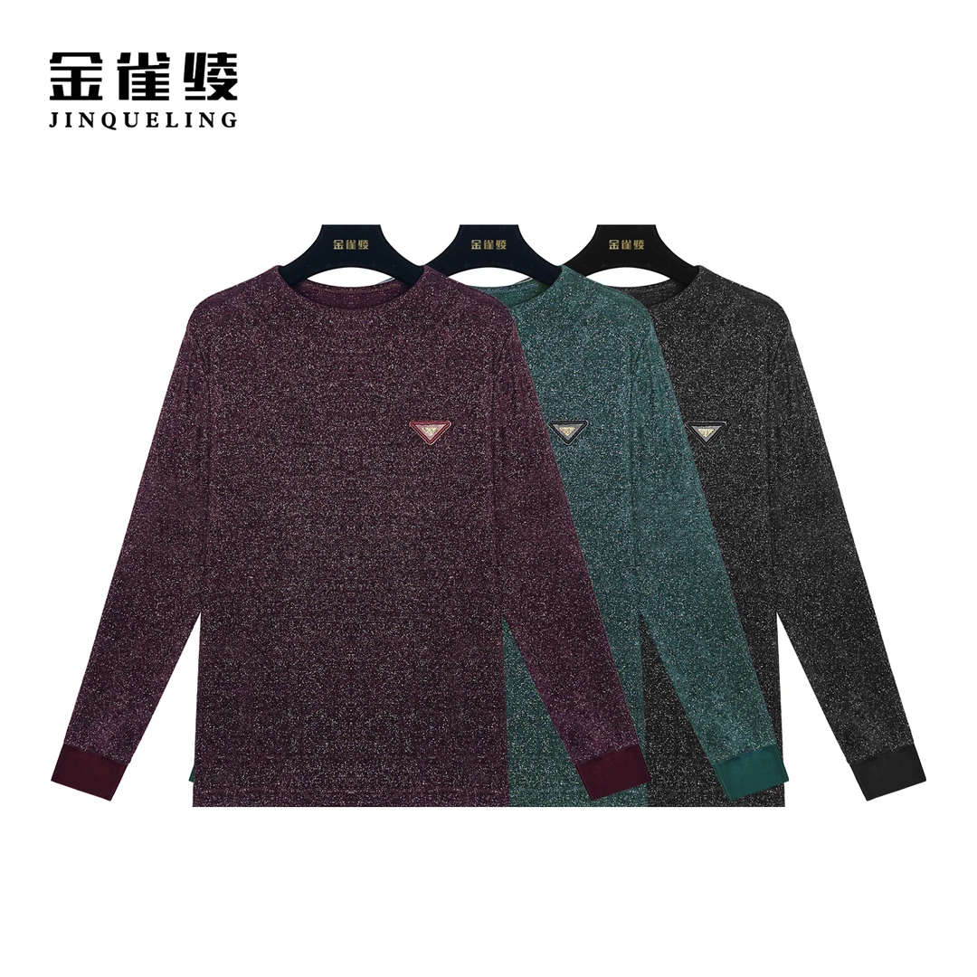金雀绫【火树银花】春秋时尚百搭圆领可外穿打底衫SZ4S09