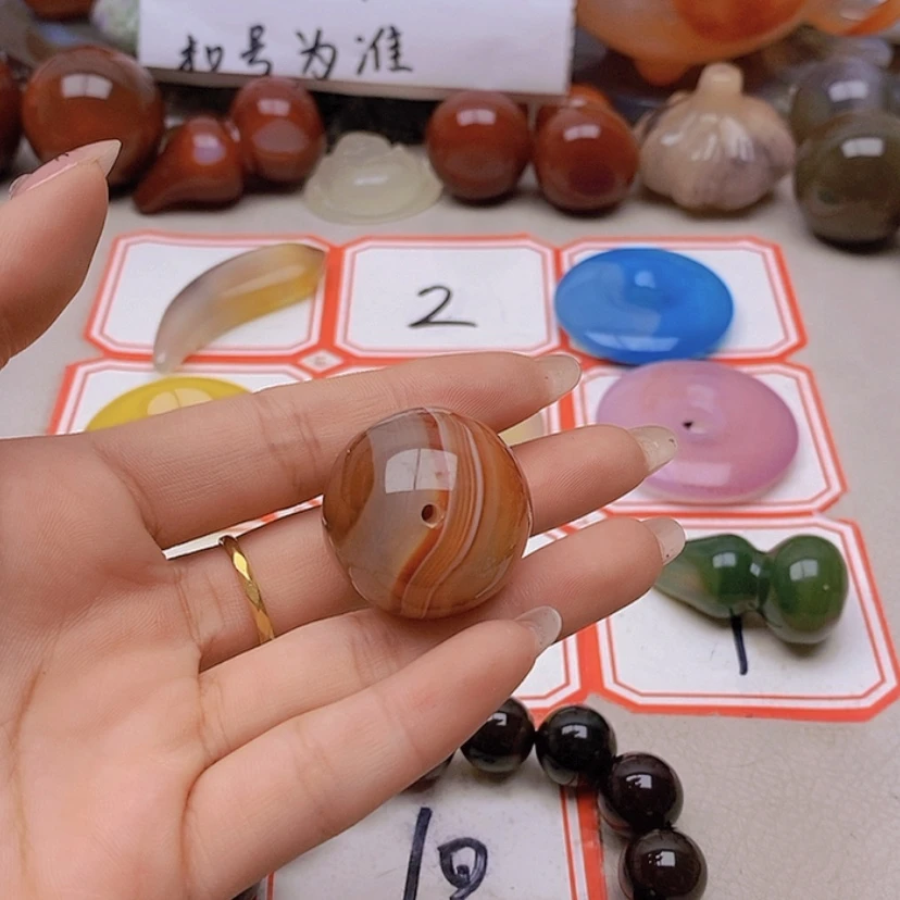 【闪购商品】未镶嵌玛瑙/玉髓珠宝半成品海*
