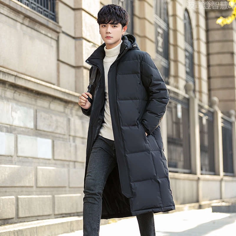 波司登智慧岛联名断码羽绒服男士中长款2025冬季新款休闲长款过膝