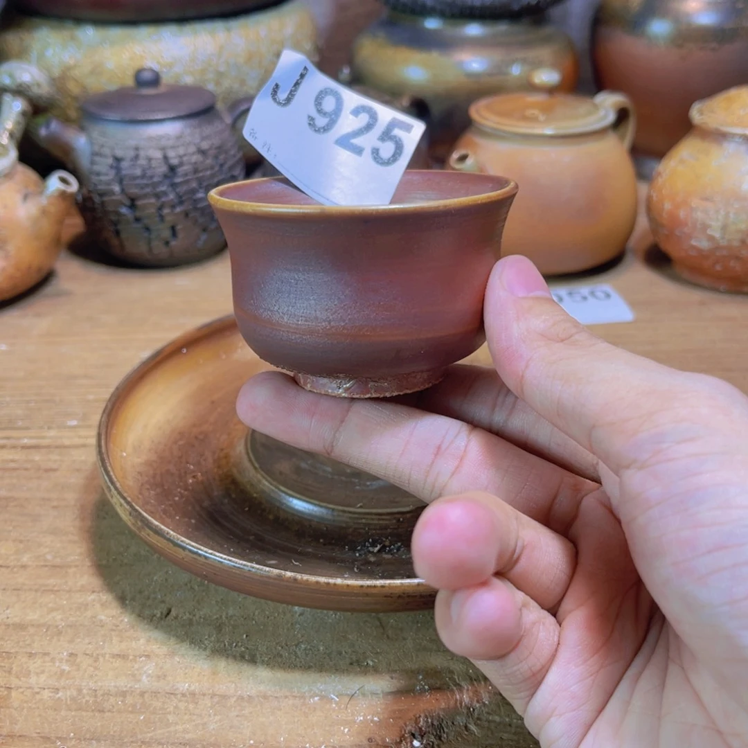 纯手工制作工艺（柴烧）裸烧纯手工制作柴烧杯925