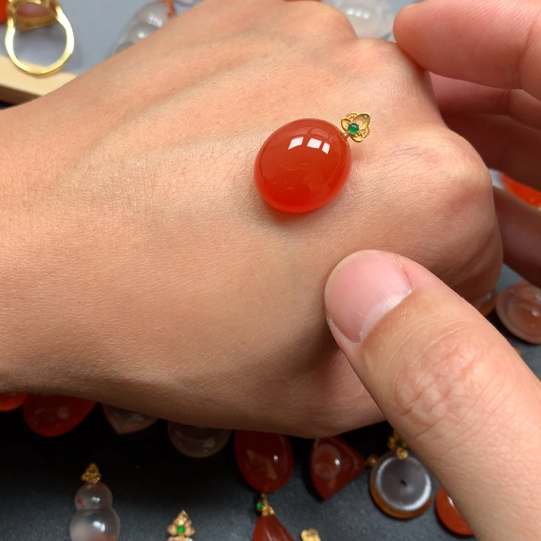 风***画南红玛瑙未镶嵌项链