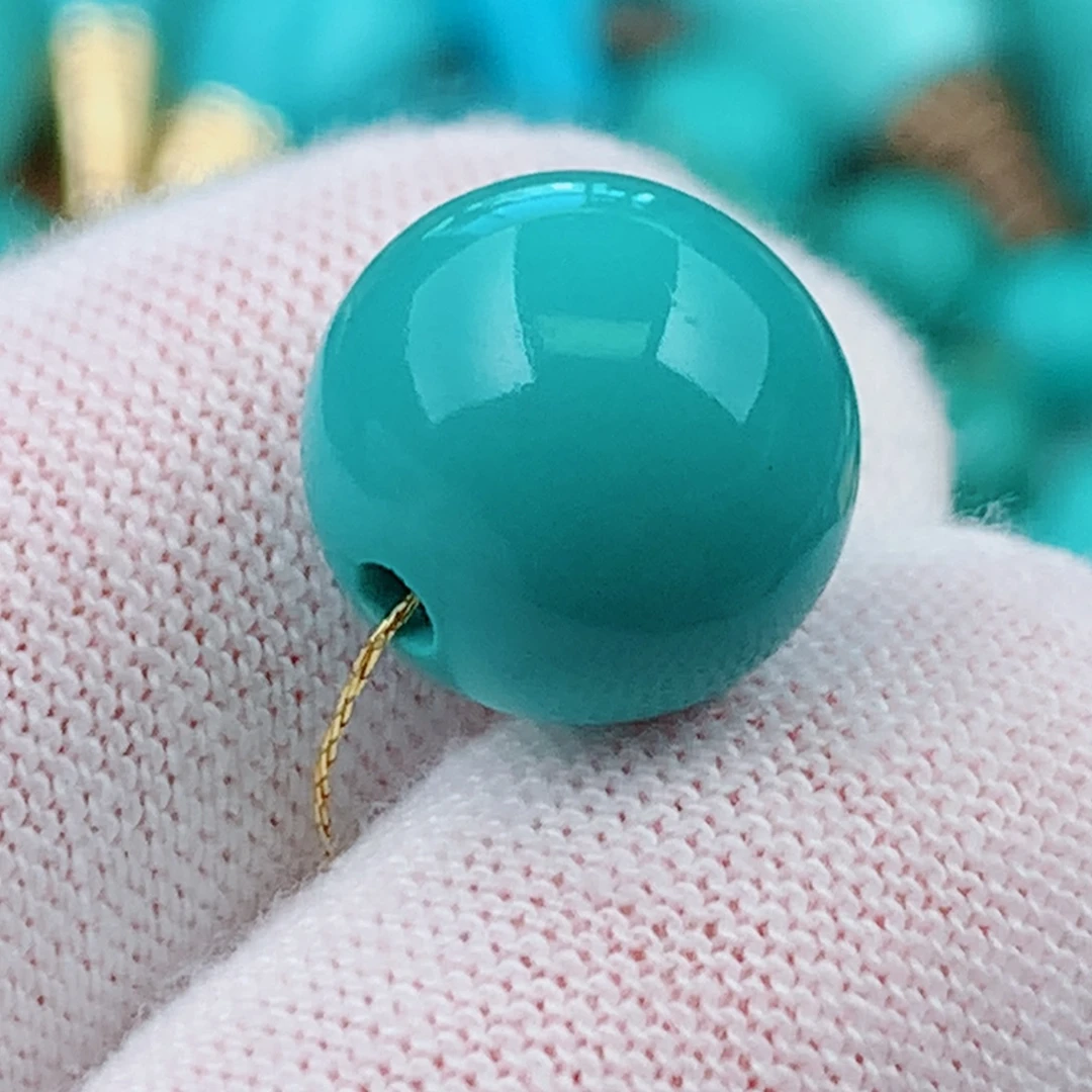未镶嵌绿松石珠宝奇石12.2mm