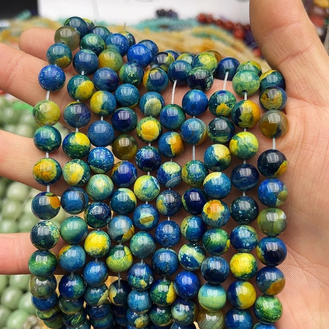 玛瑙/玉髓未镶嵌珠宝半成品k10蓝地球玛瑙