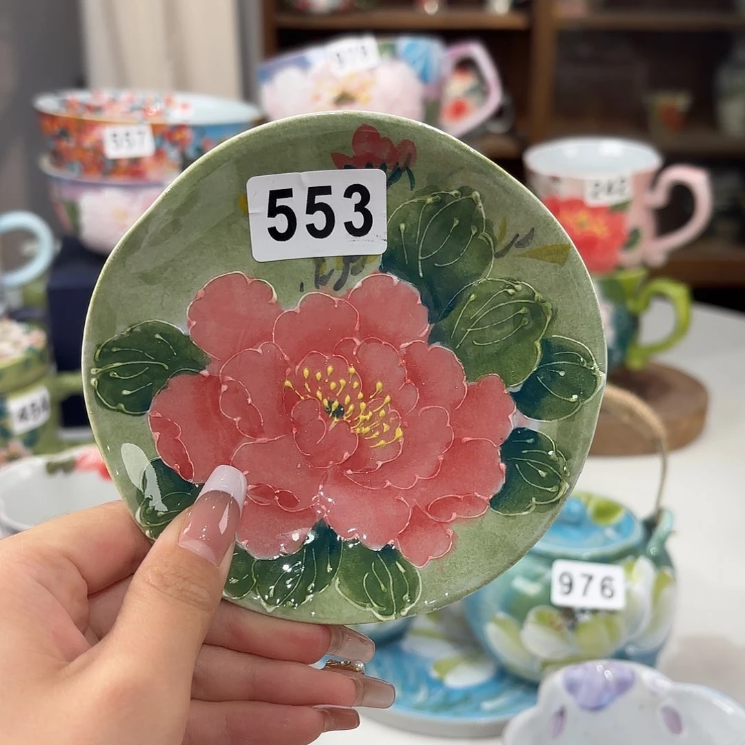 瓷片景德镇手绘高温釉下彩陶瓷茶具