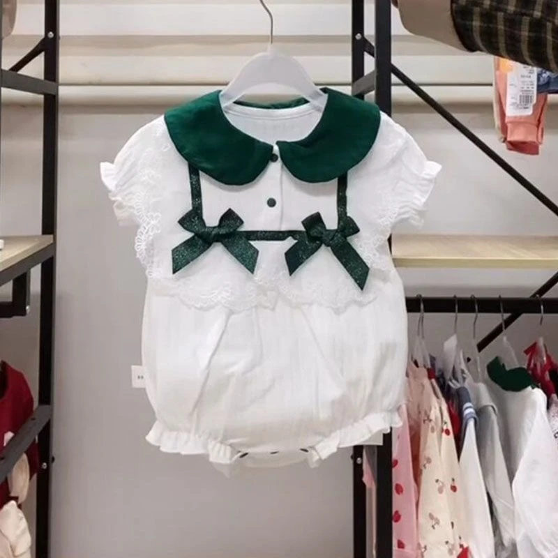 韩版新生婴儿包屁衣服女宝宝夏装连体衣满月哈衣春秋超萌网红爬服