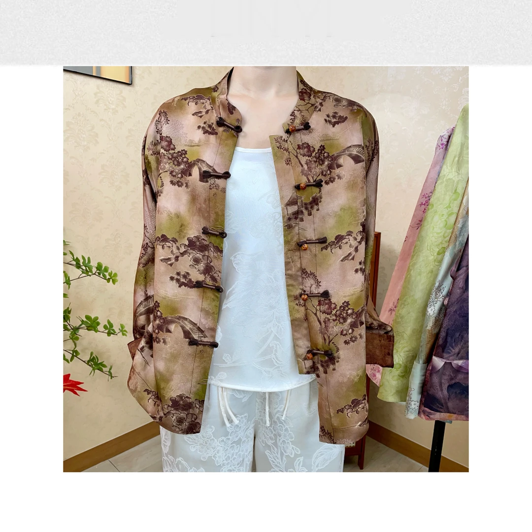 650 新款中式国风时尚洋气压花显瘦休闲外套
