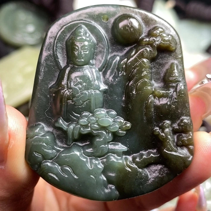 和田玉未镶嵌颈饰