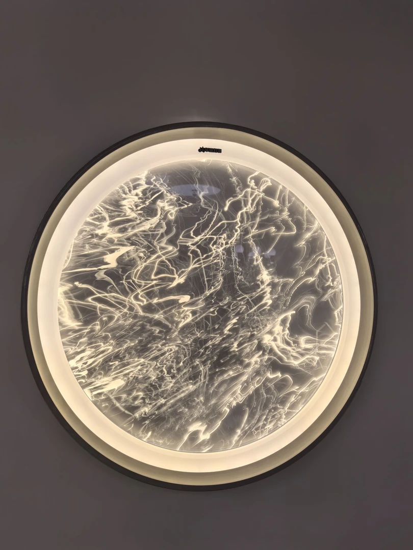 现代极简北欧全光谱护眼LED四色带遥控防尘防虫高级冰裂纹卧室灯