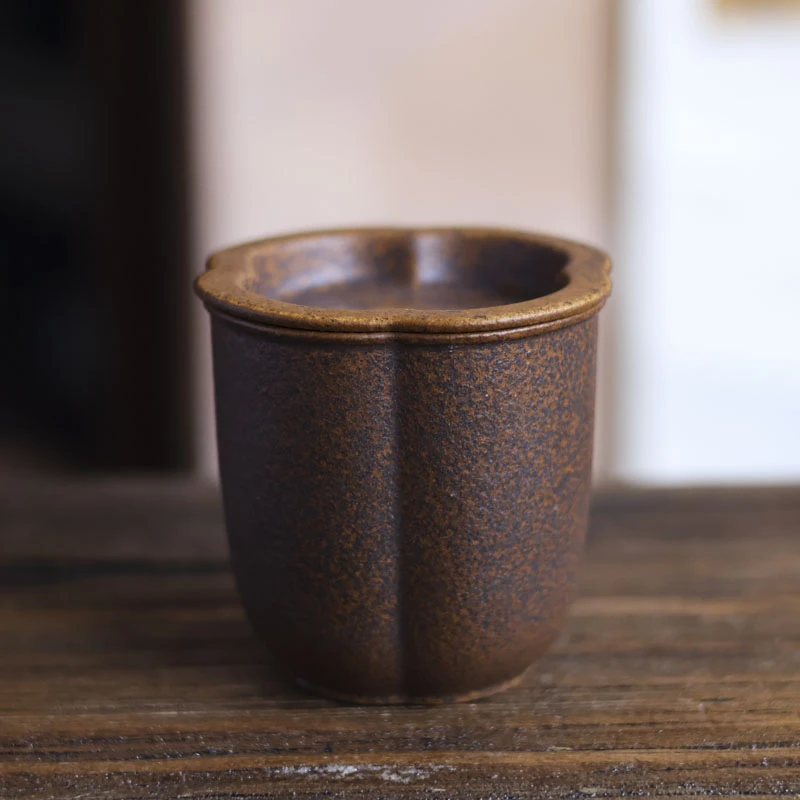 【遇见】酱釉四叶草建水 不加银（Q2436）