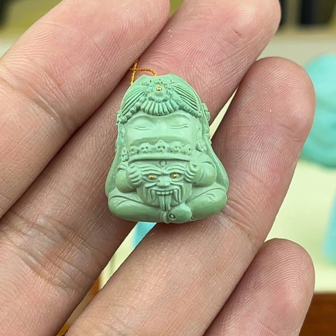 绿松石未镶嵌珠宝奇石菜籽绿扎吉拉姆