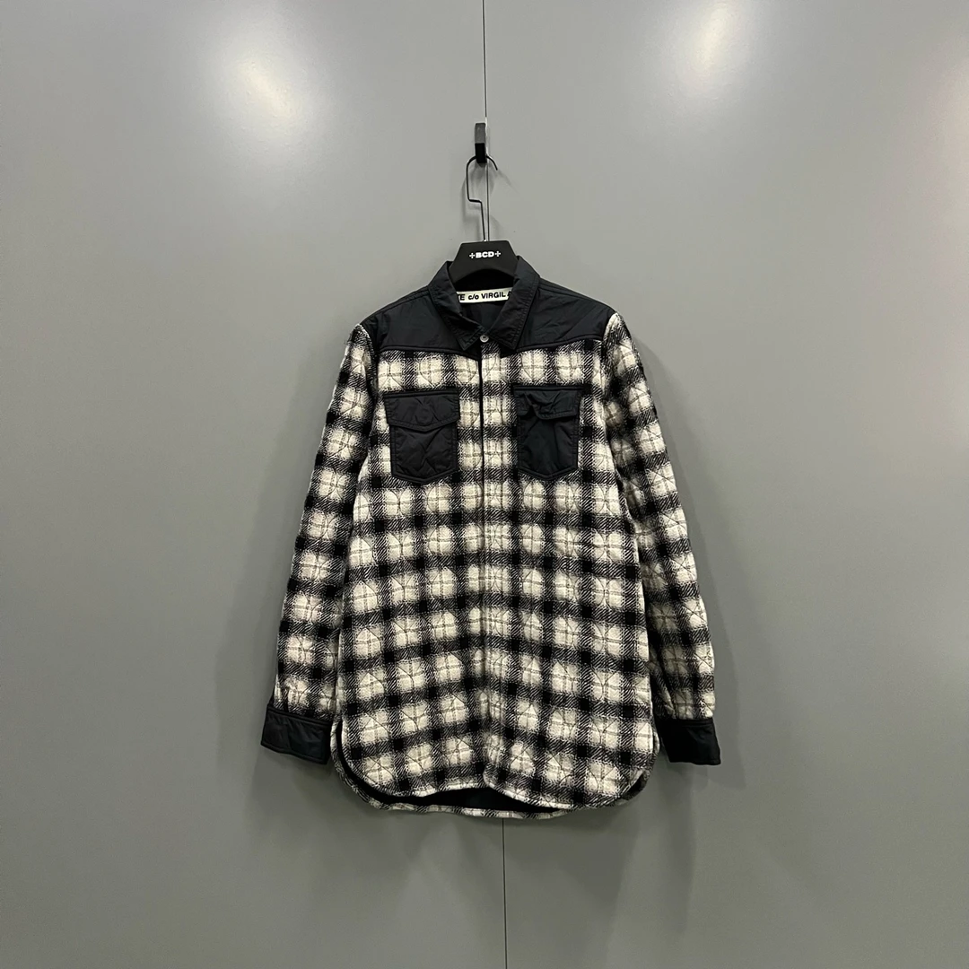 99新 OFF-WHITE h924  黑白格纹翻领夹克 S码 603747