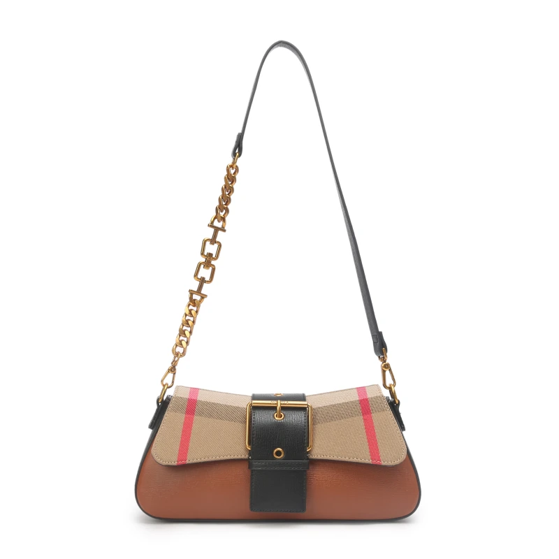 【初阳甄选】SKL-7575-1-棕色单肩包轻奢文艺风自发热女包