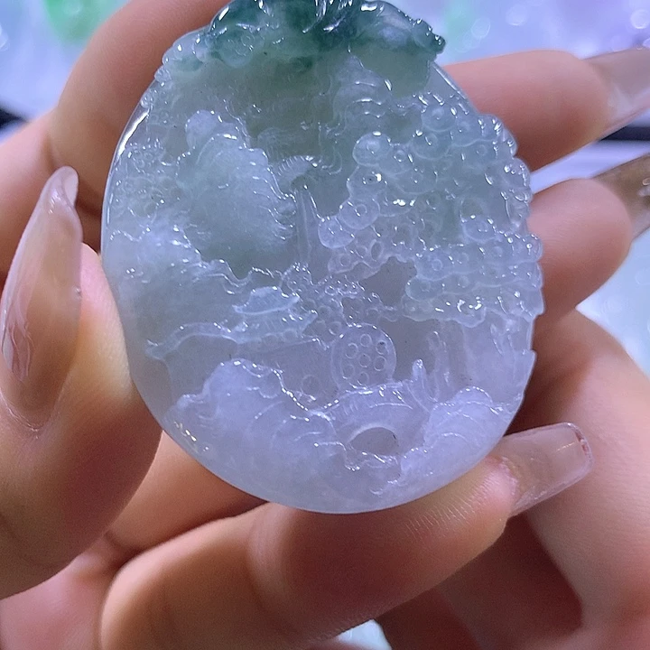 翡翠未镶嵌颈饰天然翡翠A货吊坠