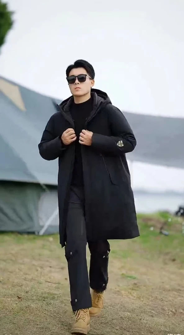 0816连帽冬季秋冬时尚上衣保暖休闲运动羽绒服中长款防水