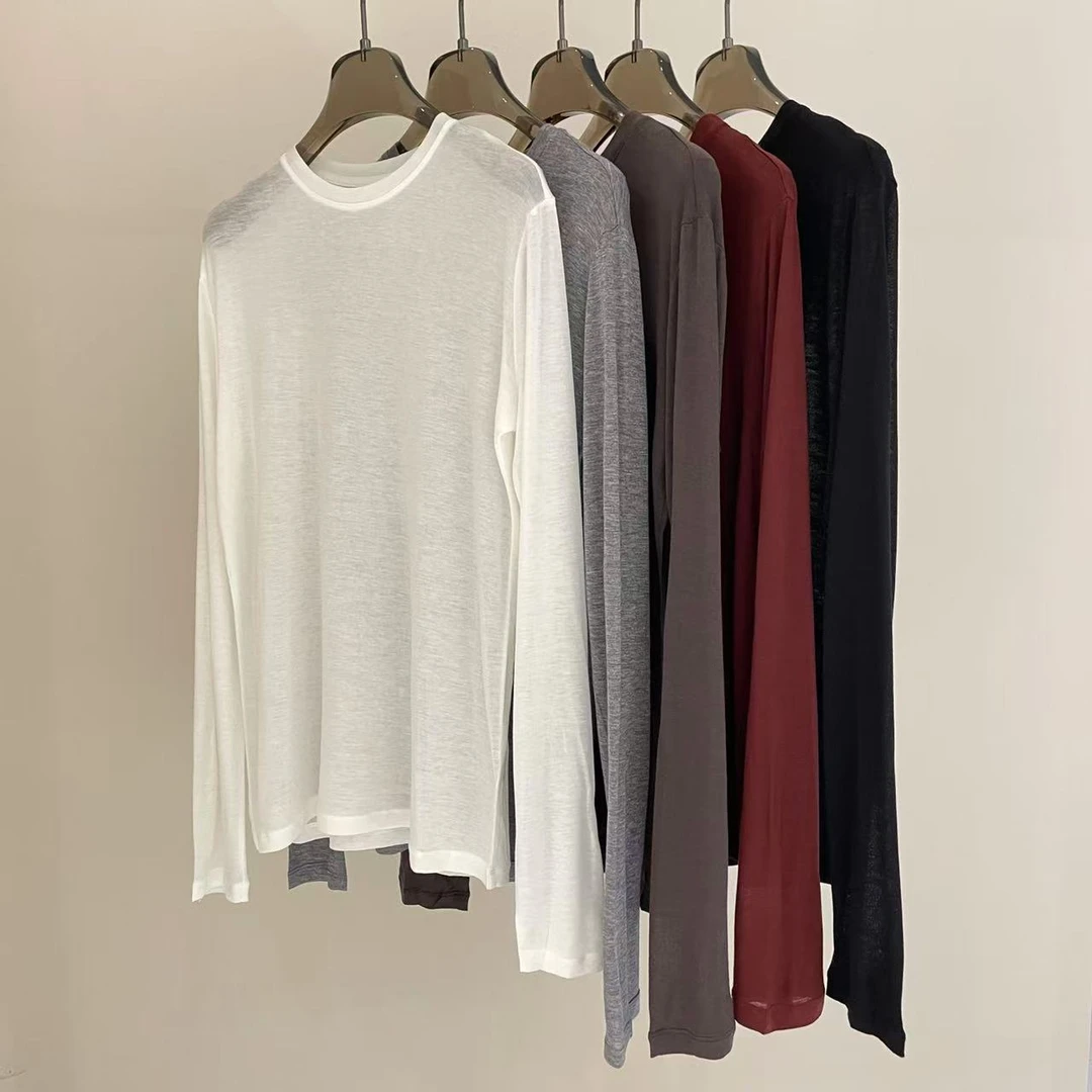 3860韩系显瘦纯色净版打底衫