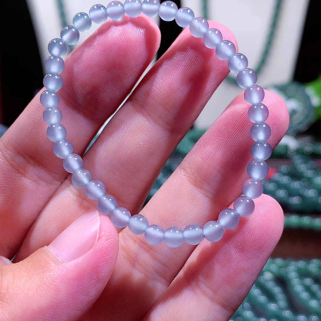 翡翠未镶嵌手链天然a货翡翠手串4.5