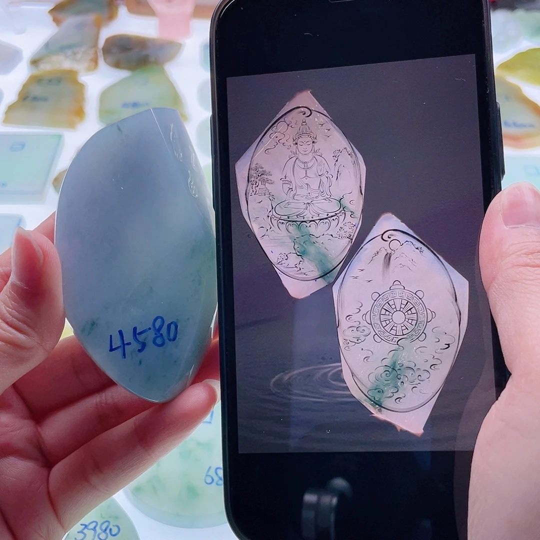 定制翡翠未镶嵌天然翡翠包工