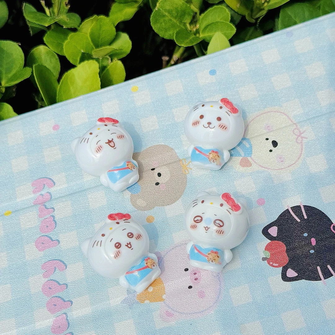 【努力diy定制】KT头套吉伊卡哇 diy奶油胶树脂可爱配件