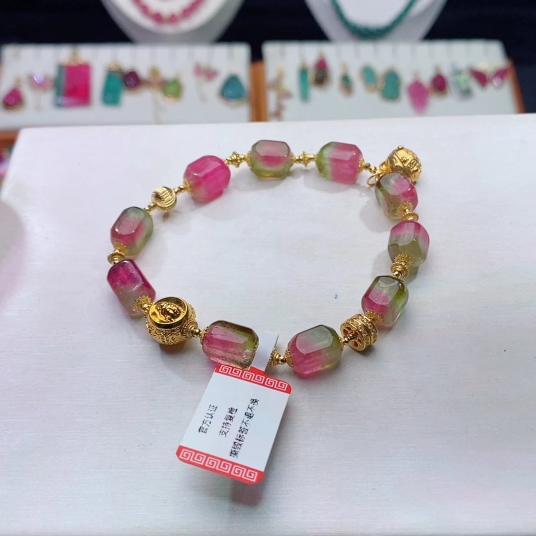 合金单圈s手链m碧玺大小
