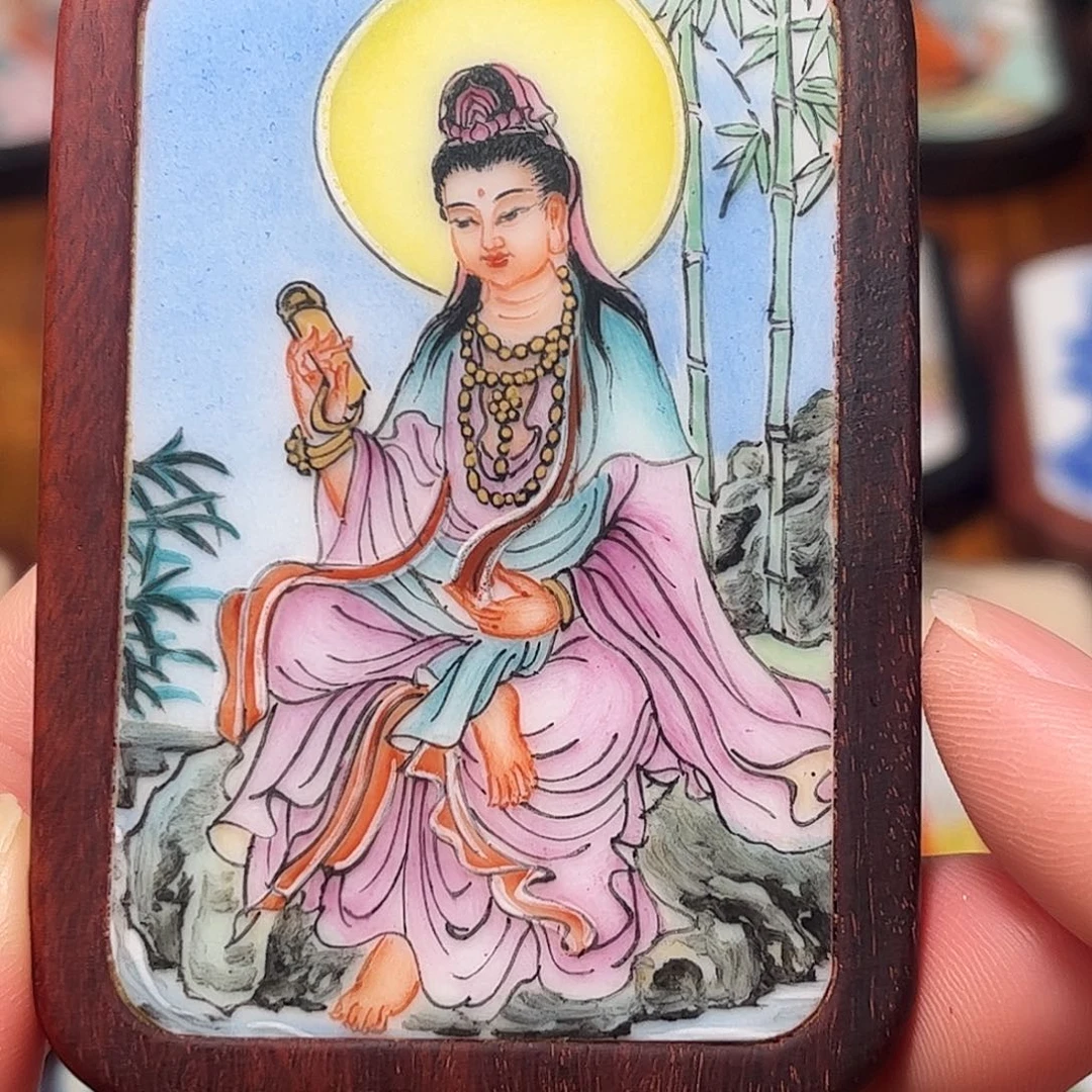 摆件市**路瓷片挂件一枚