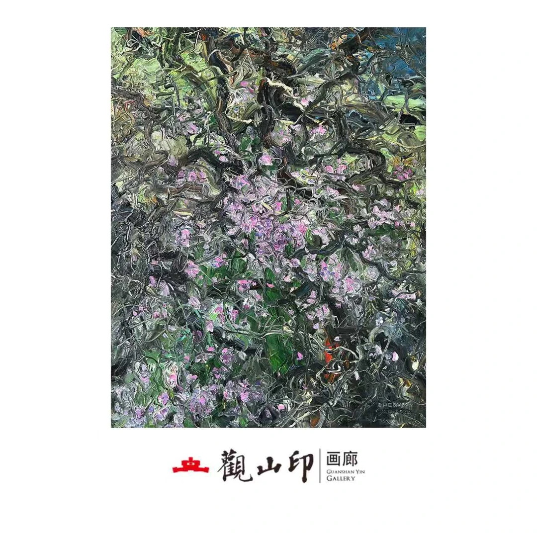 WZH原创手绘风景油画80x100cm抽象作品1915