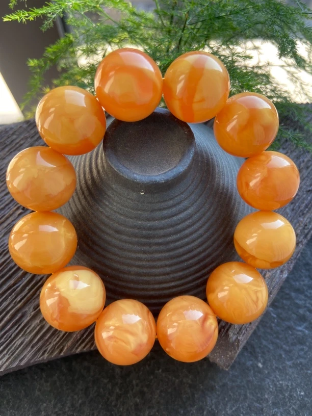 天然波罗的海原矿蜜糖妖花蜜蜡手串