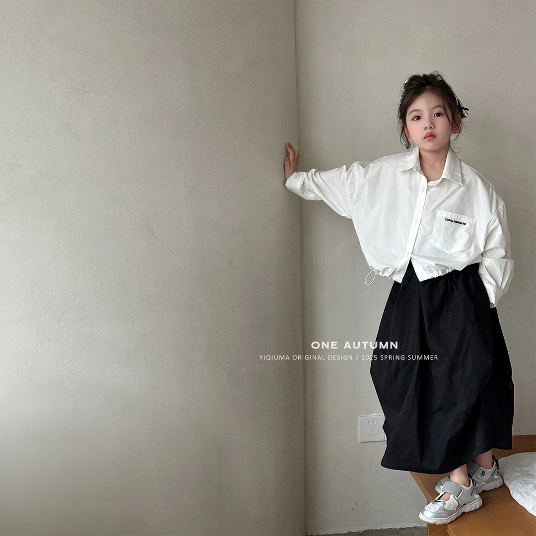 现货「壹秋.ONE AUTUMN」【扭转调性】衬衣花苞裙套装女童春【CP138】