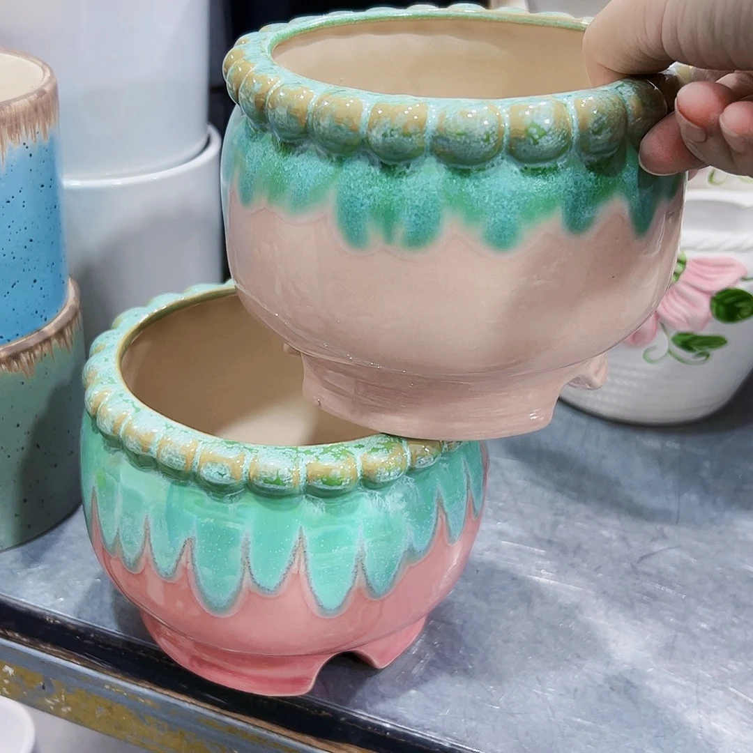 外贸尾单陶瓷花盆凑单10米包邮