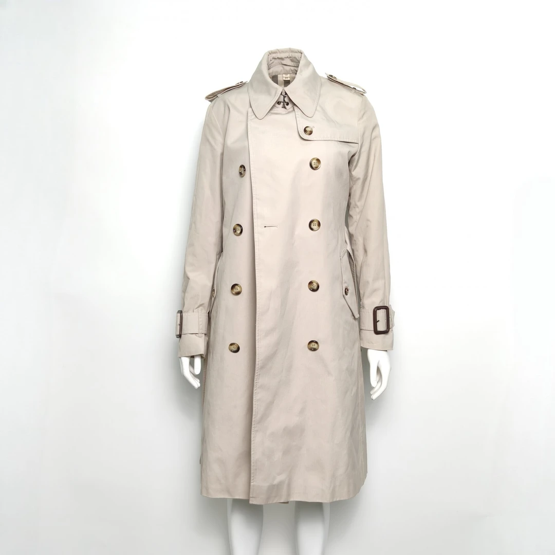 95新 BURBERRY/博柏利 【lu】 米色 棉 尼龙 风衣 UK6 P245723106
